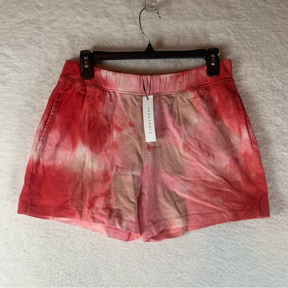 SANCTUARY Womens Pink Elastic Waistband Relaxed Fit High Waist Shorts M NWT 5595